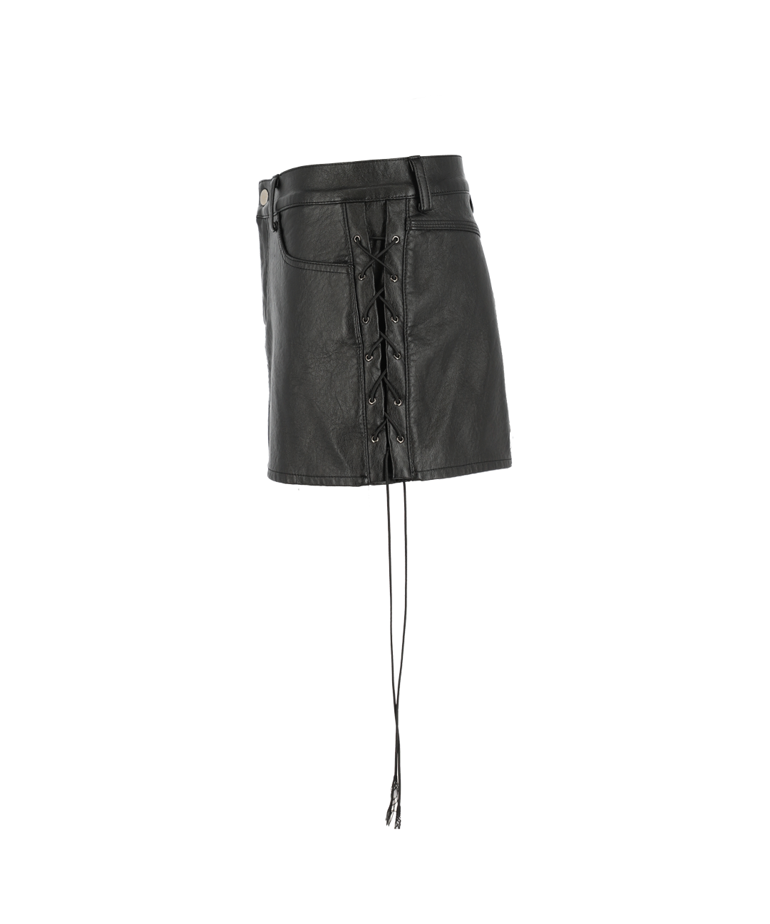 Y2k corset leather skirt