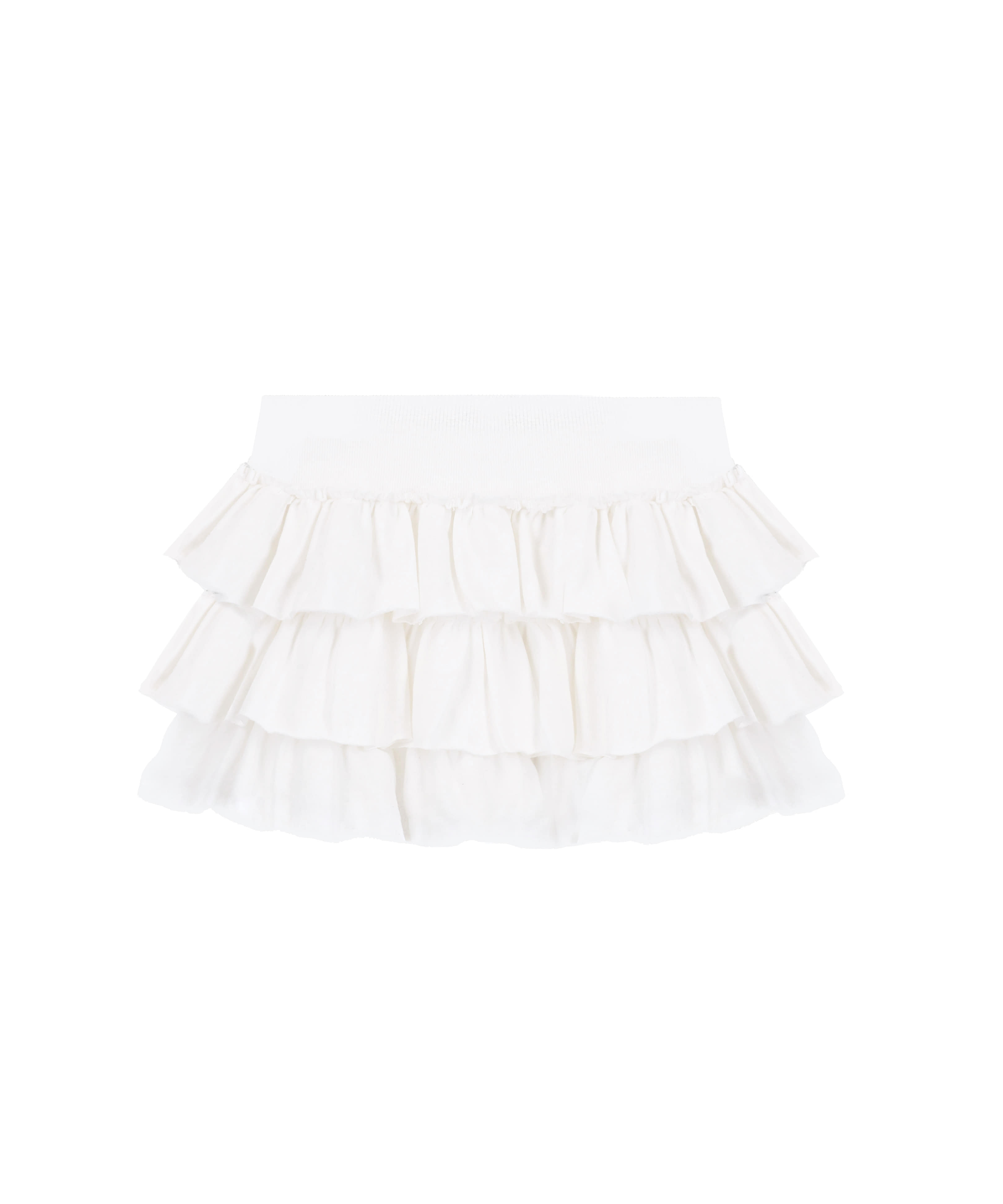 Libby two-tiered ruffle skirt / Baby pink