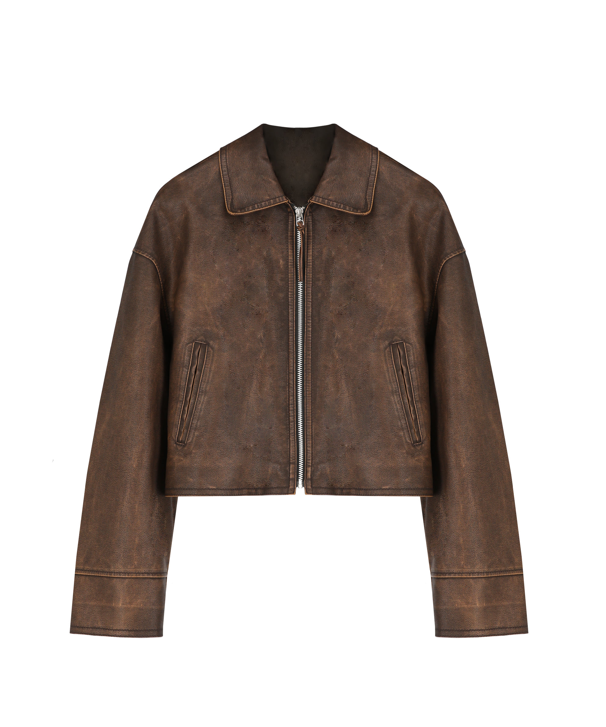 New York matt leather jacket