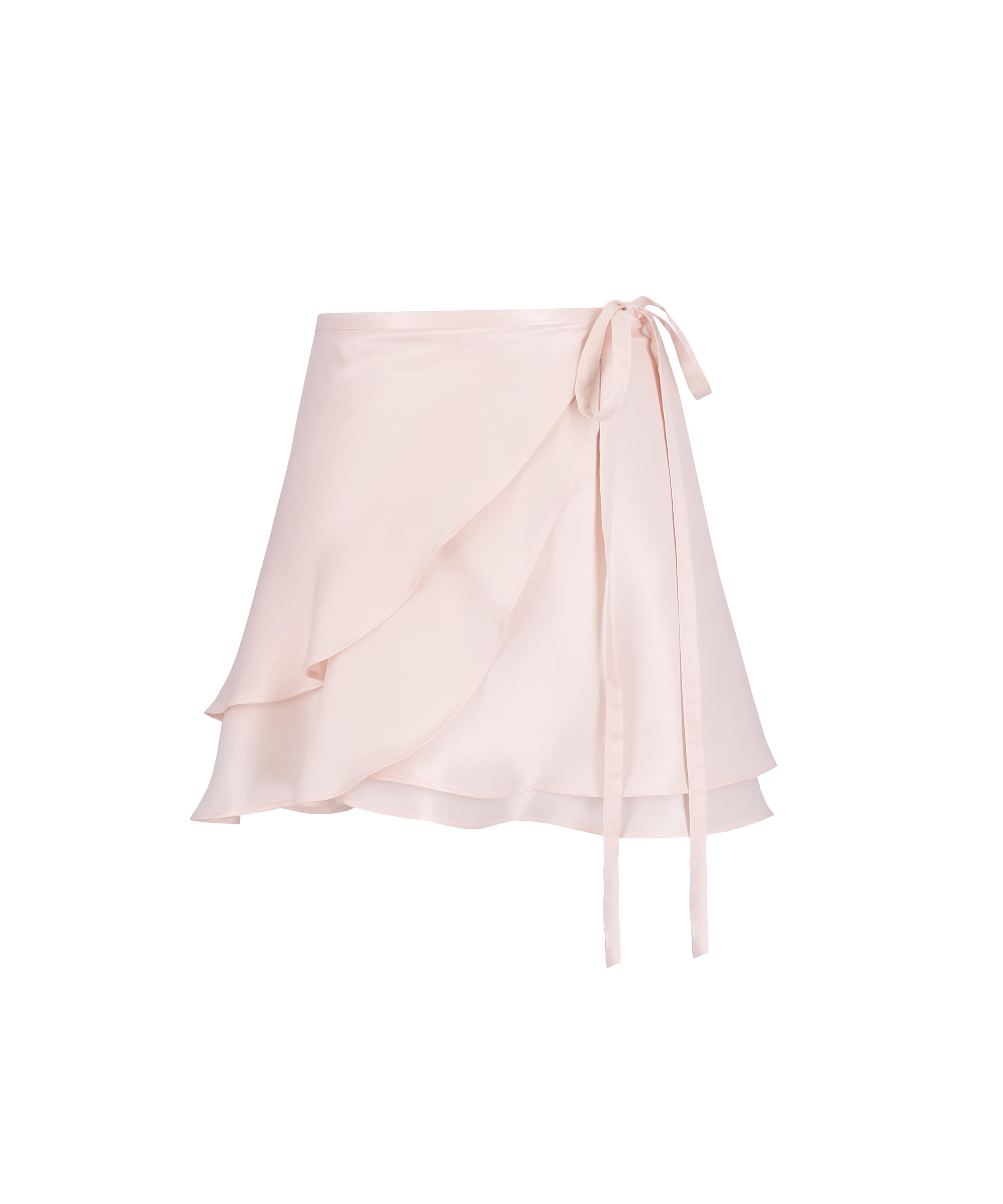 [Made] Serenade satin wrap skirt