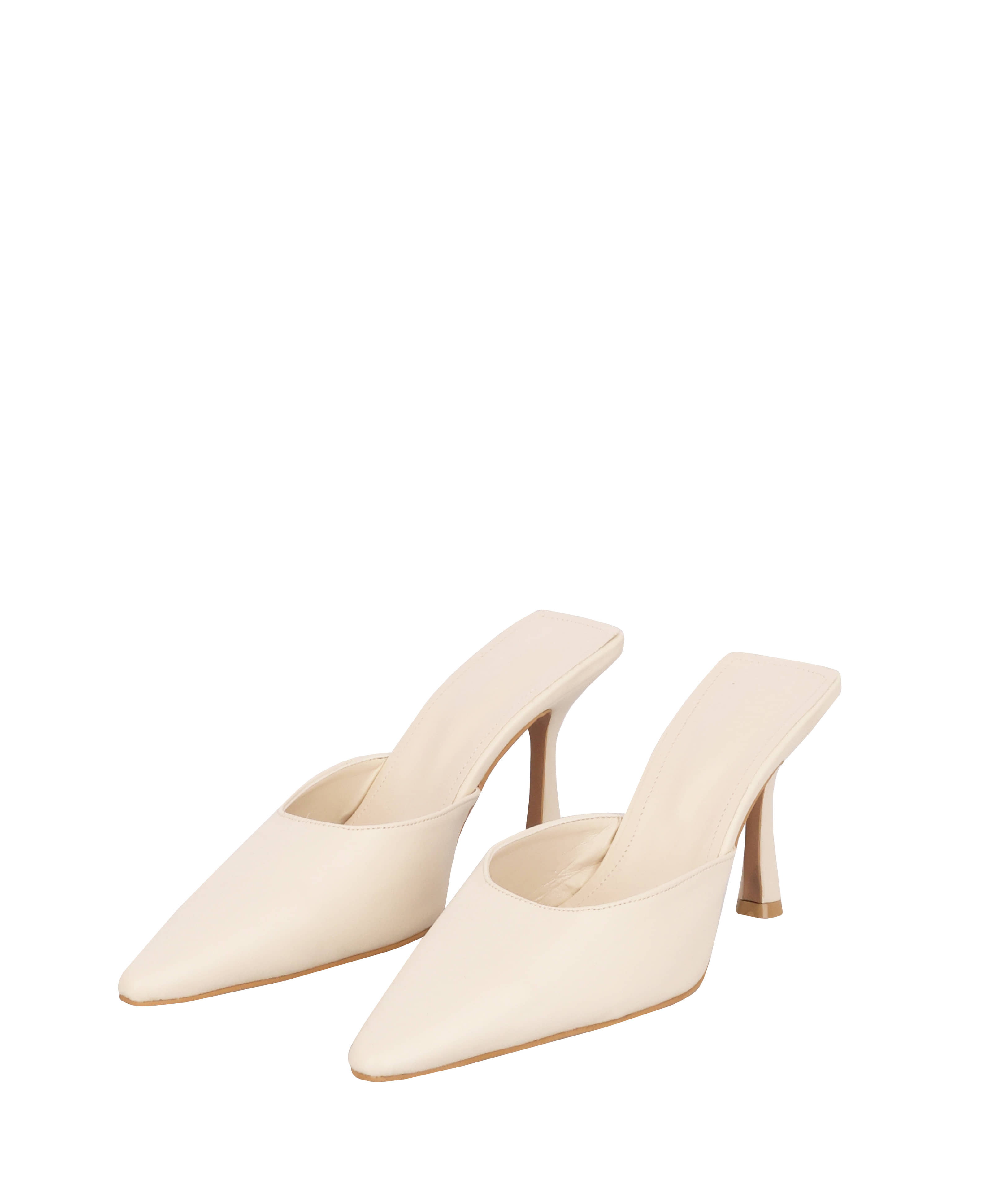 Creamy stiletto heels