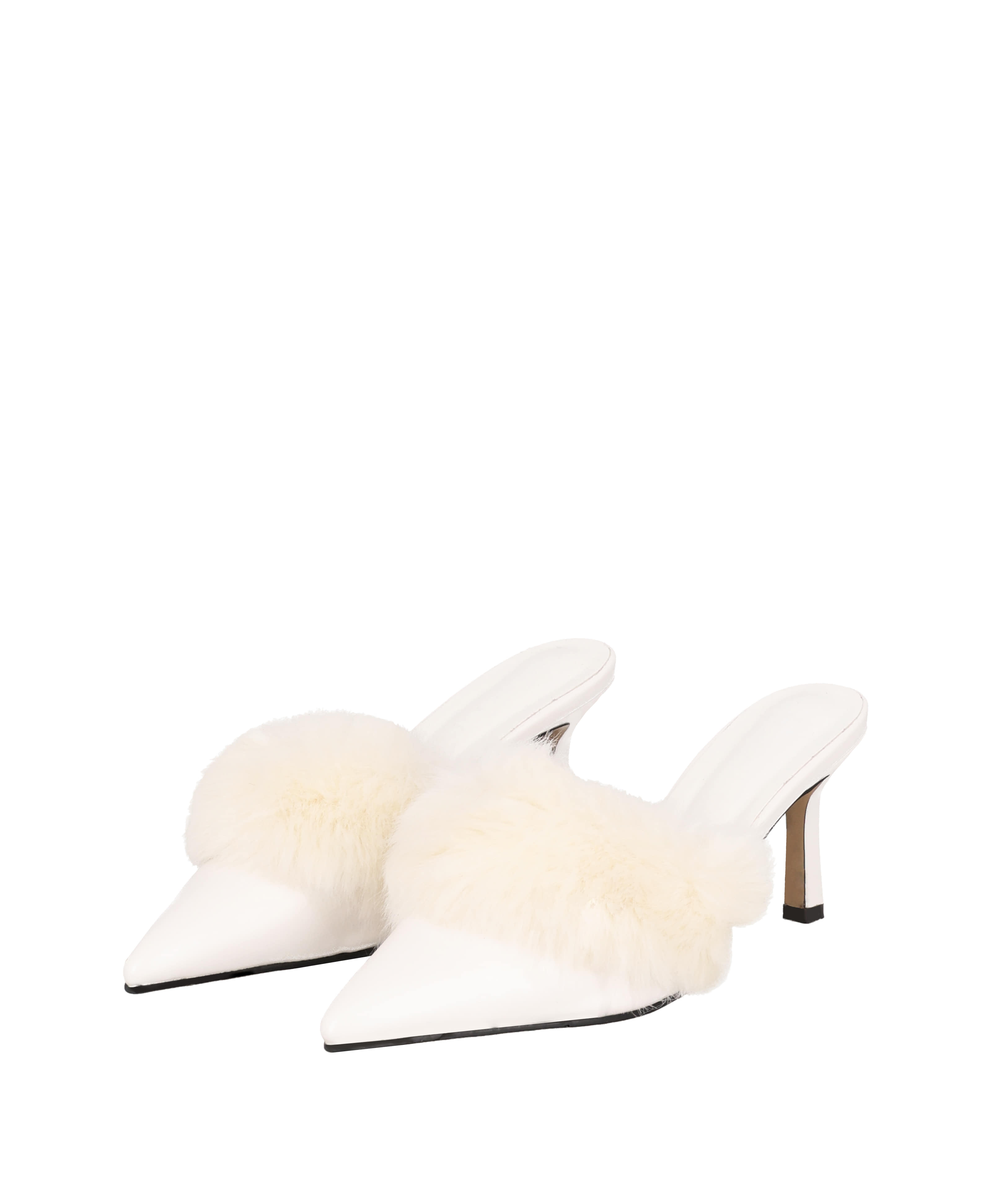 Bunny fur heels