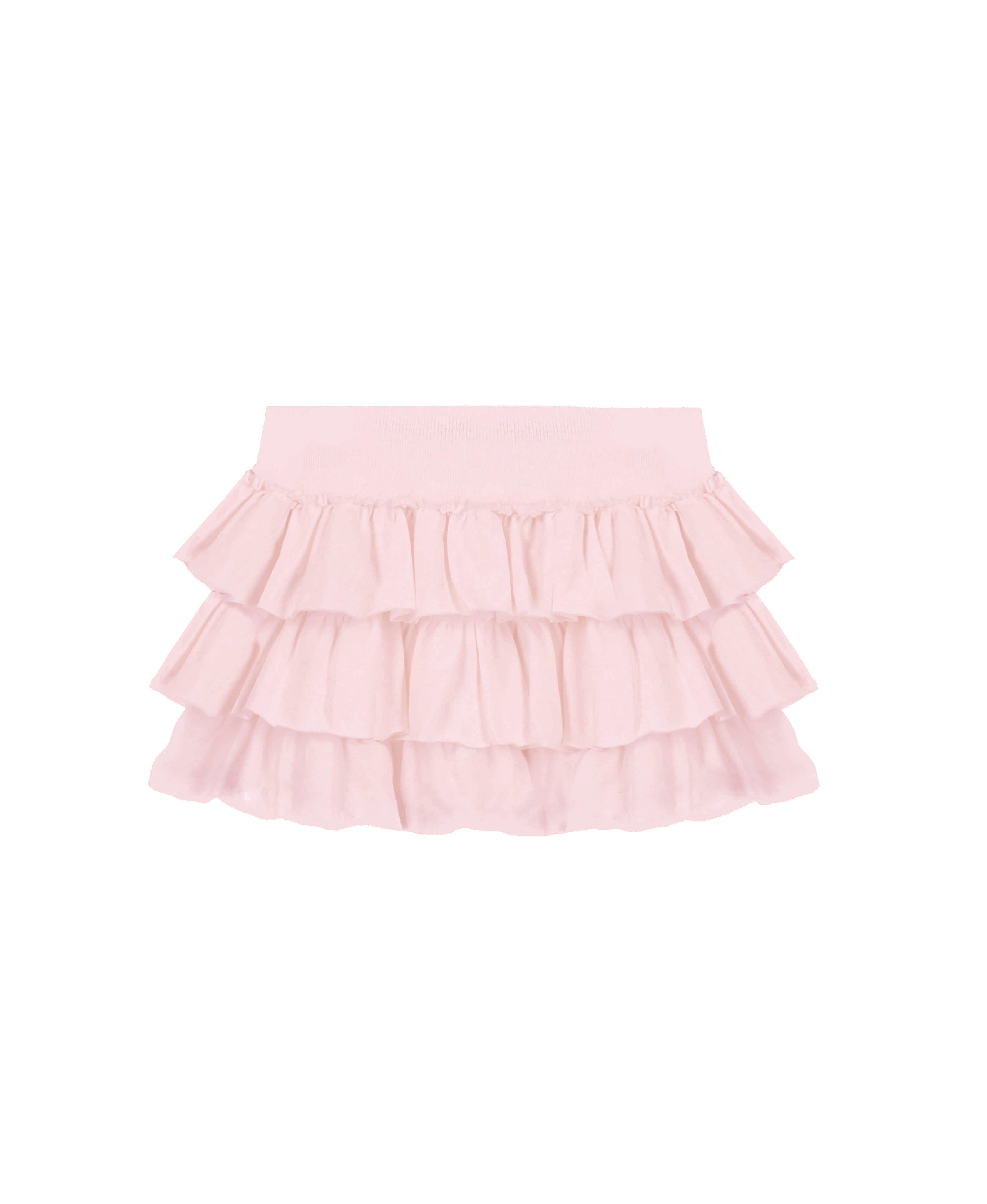 Libby two-tiered ruffle skirt / Baby pink