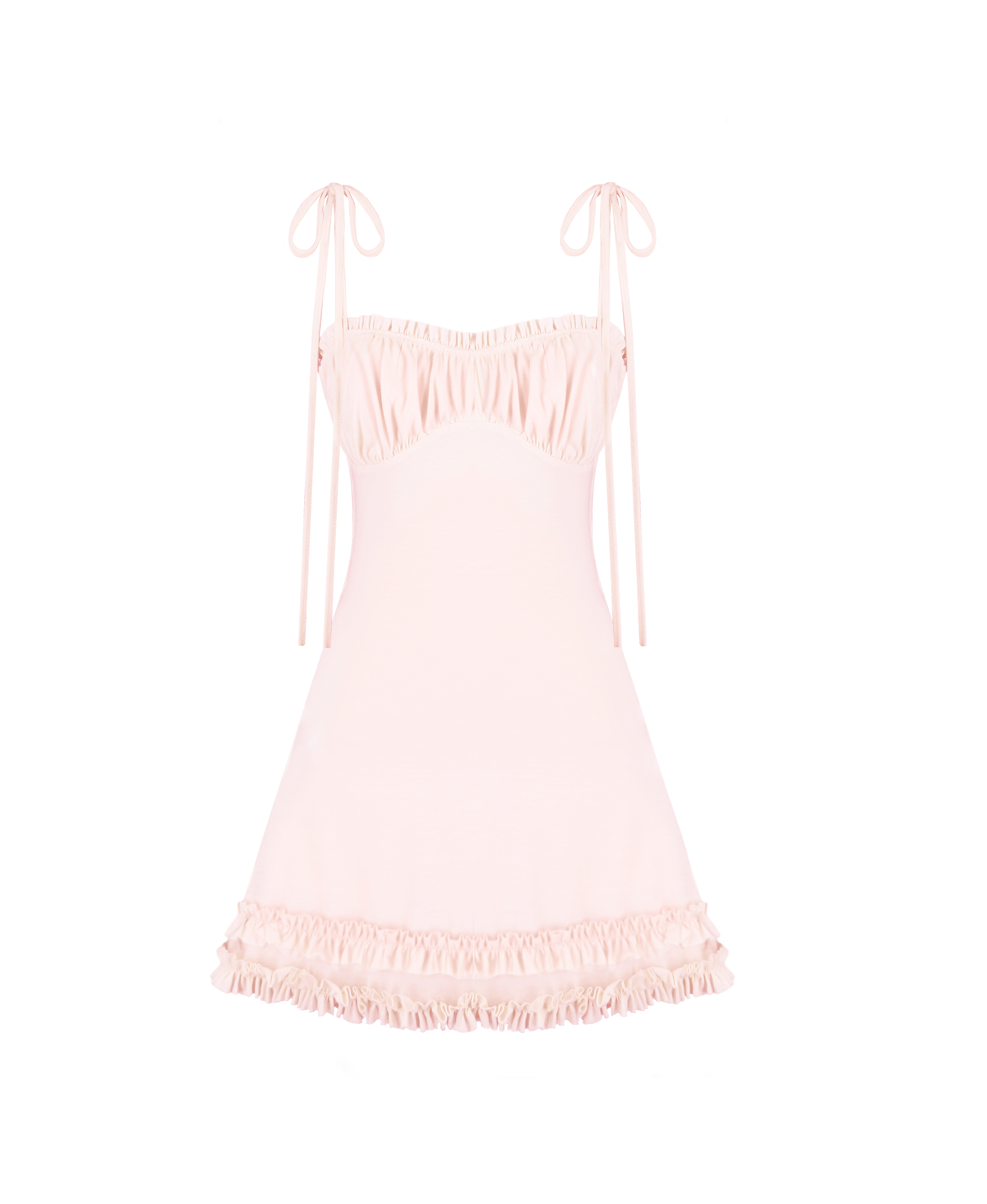 [Made] Cupid ruffle dress / Baby pink